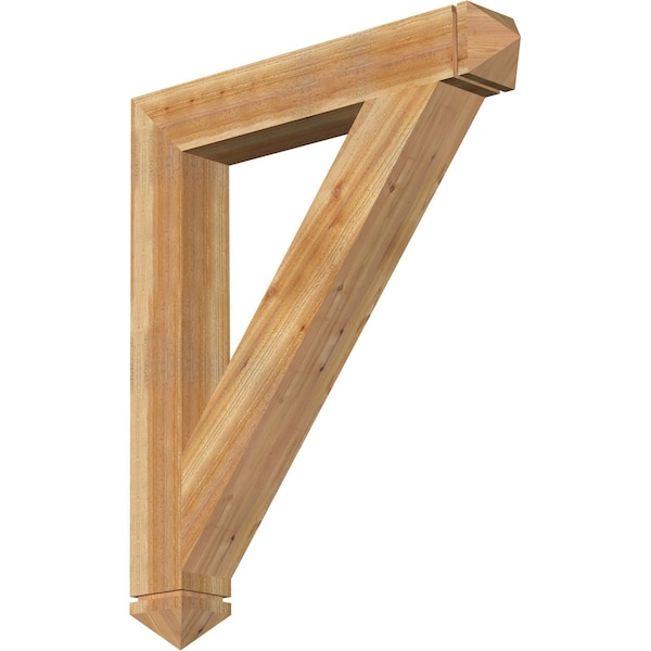 Ekena Millwork Traditional Arts & Crafts Rough Sawn Bracket, Western Red Cedar, 6"W x 40"D x 48"H BKT06X40X48TRA03RWR - main